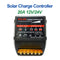 20A solar Charge Controller 12V 24V solar panel PV Regulator For 480W 240W with lithium battery and solid battery Charger