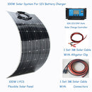 100W Solar System Solar Cell DIY RV/Boat Kits flexible 100W solar panel 1*10A solar controller 1 set 3M  cable