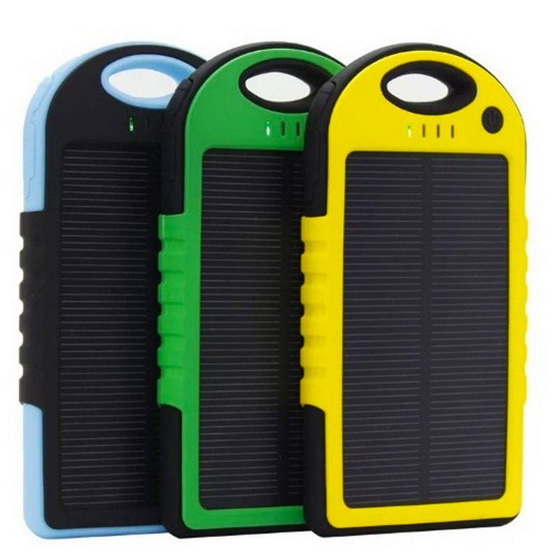 Centechia New Waterproof Solar Power Bank Real 5000 mAh Dual USB External Port Polymer Battery Charger with Outdoor Light Lamp