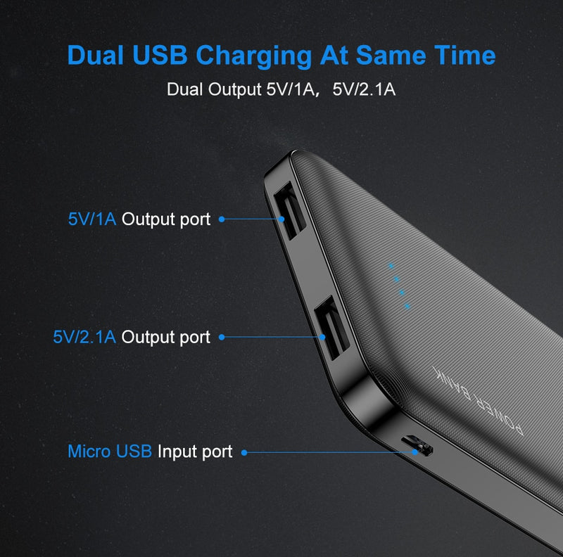 Power Bank 10000 mAh Portable Charger For phone External Battery Powerbank