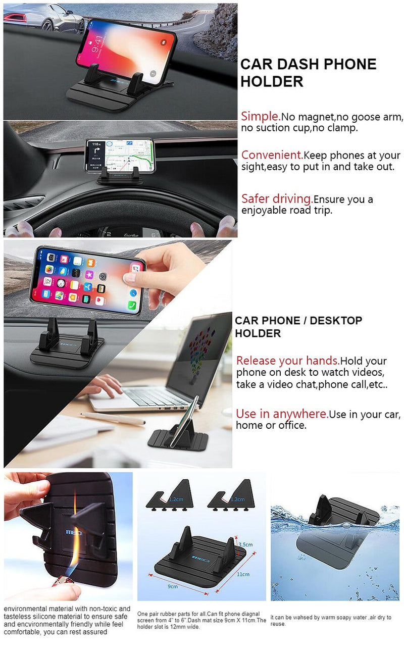 Car Dashboard Non-slip Mat Rubber Mount Phone Holder Pad Mobile Phone Stand Bracket  Mobile Holder