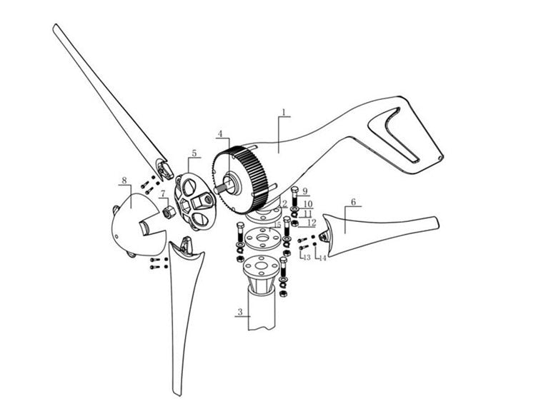 AC 12 V /24 V  Wind Turbine Generator for Home or Boat use with Free 600 W Wind Controller