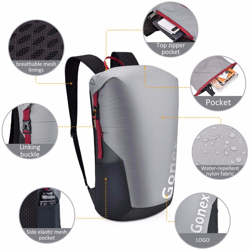 35 L Ultralight Folding Backpack   Nylon Sport Bag for Outdoor Travel Camping Hiking Cycling with Pouch