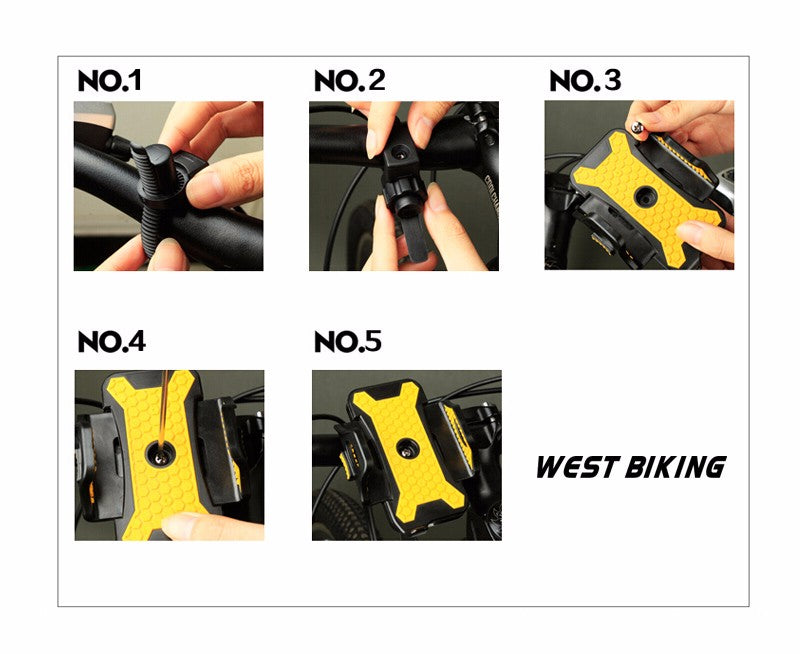Bicycle Phone Holder Universal Mount Holder Adjustable Handlebar
