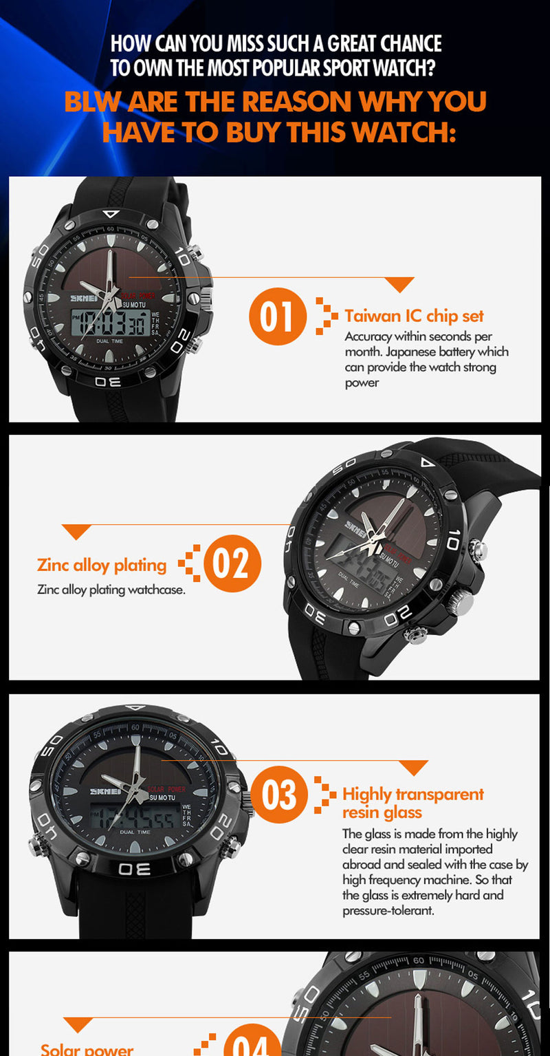 New Outdoor Brand Quartz Men's Watches Casual Chronograph Sports Waterproof