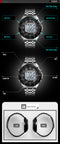 Men's Watches Solar Sports Digital Quartz  Full Steel Waterproof LED Wrist Watch