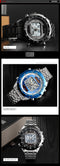 Men's Watches Solar Sports Digital Quartz  Full Steel Waterproof LED Wrist Watch