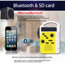 AM/FM Bluetooth Solar Hand Crank Dynamo Outdoor Radio With Speaker Emergency Receiver Mobile Power Supply Flashlight