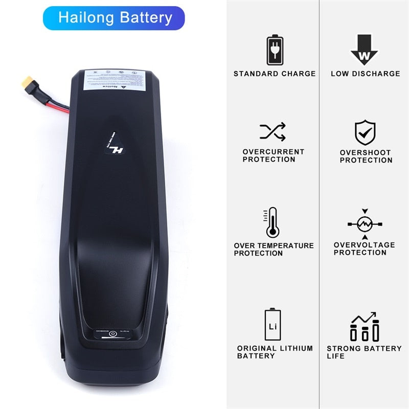 Electric Bike Battery  Samsung 18650 Cells Pack 52V 14Ah 48V 36V 12Ah 17.5Ah Lithium Battery USB Port