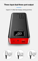 Power Bank 30000 mAh TypeC Micro USB Fast Charging Powerbank LED Display