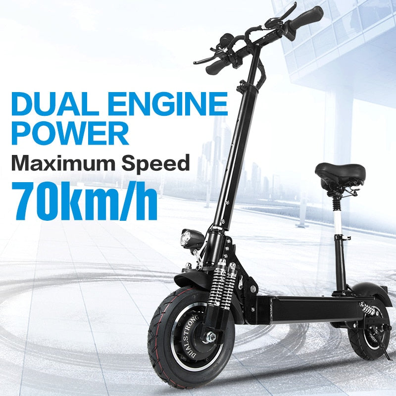 Electric scooter adult 52 V /2000 W 10 inch road tire folding electric scooter double motor electric motorcycle