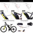 Electric Bike Battery  Samsung 18650 Cells Pack 52V 14Ah 48V 36V 12Ah 17.5Ah Lithium Battery USB Port