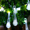 6M 30LED Solar Bulb Light String Droplet Bulbs For Outdoor Waterproof Garden Lawn Solar Lamp