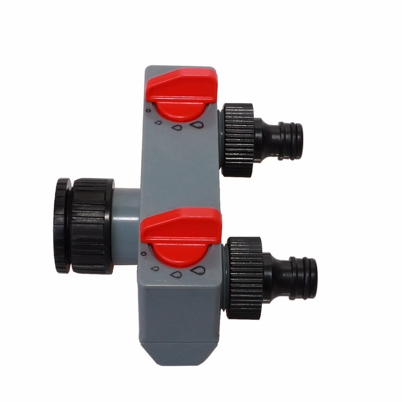 2 Way Water Distributor Tap Adapter  ABS Plastic Connector