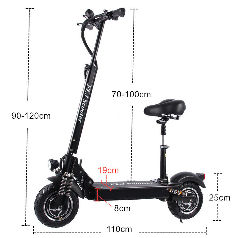 2400W Adult Electric Scooter with seat foldable