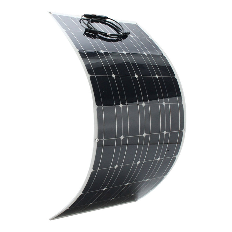 Solar Panel 100w 200w  18V 12V 24V Light weight  Glass Temper Solar Panel Mono crystalline cells solar battery charger