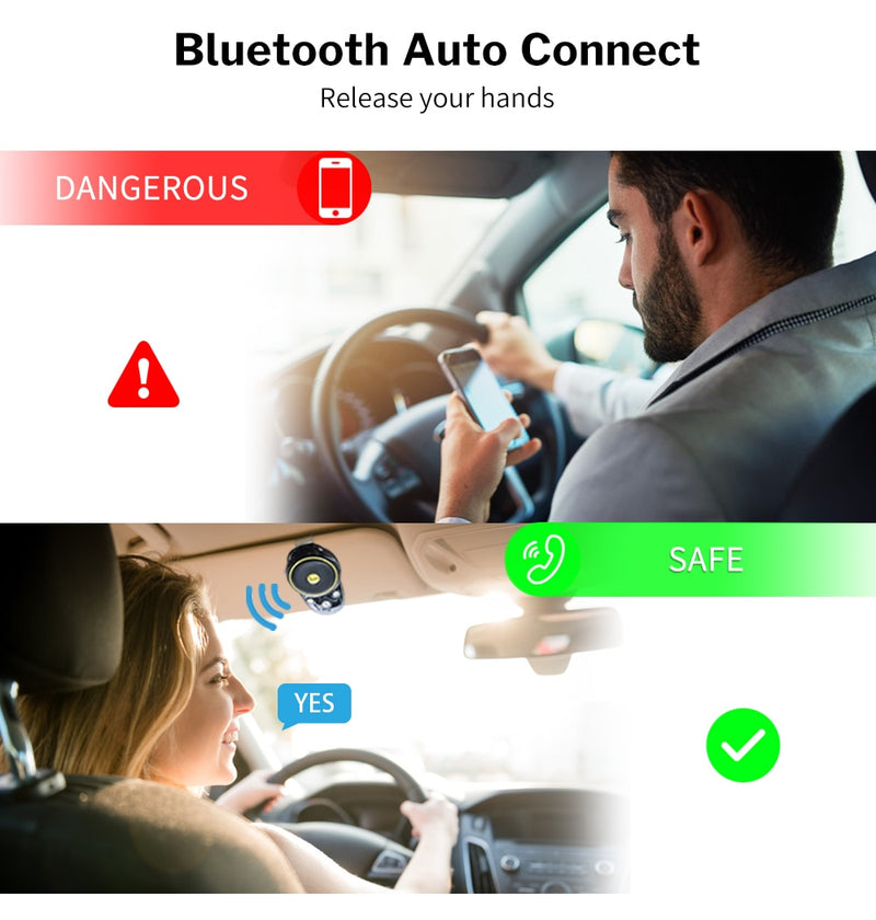 Handsfree Bluetooth Car Kit Sun Visor Speaker Auto Wireless Speakerphone