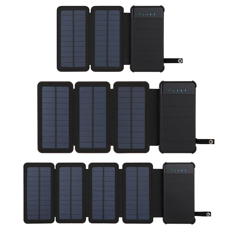Solar panel charger mobile power waterproof power supply dual USB  portable folding