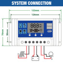 10A 20A 30A 40A 50A 60A Solar Charge Controller 12V 24V Auto PWM 5V Output Regulator PV Home Battery Charger LCD Dual USB