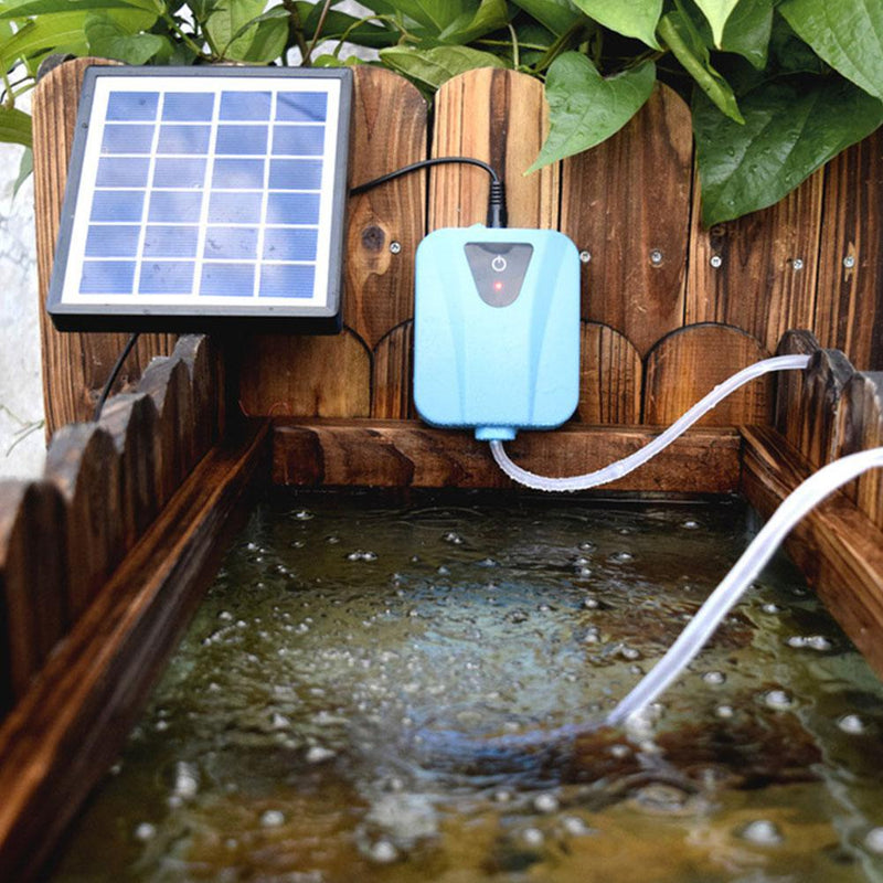 Solar Powered Water Oxygen Pump Pond Aerator Aquarium Air Pump