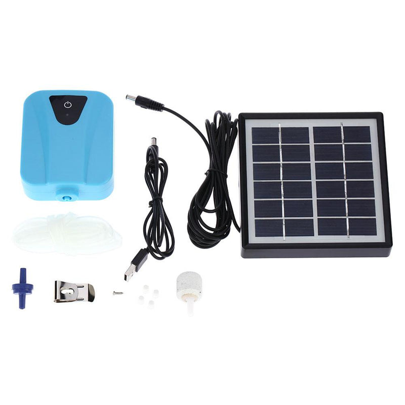 Solar Powered Water Oxygen Pump Pond Aerator Aquarium Air Pump