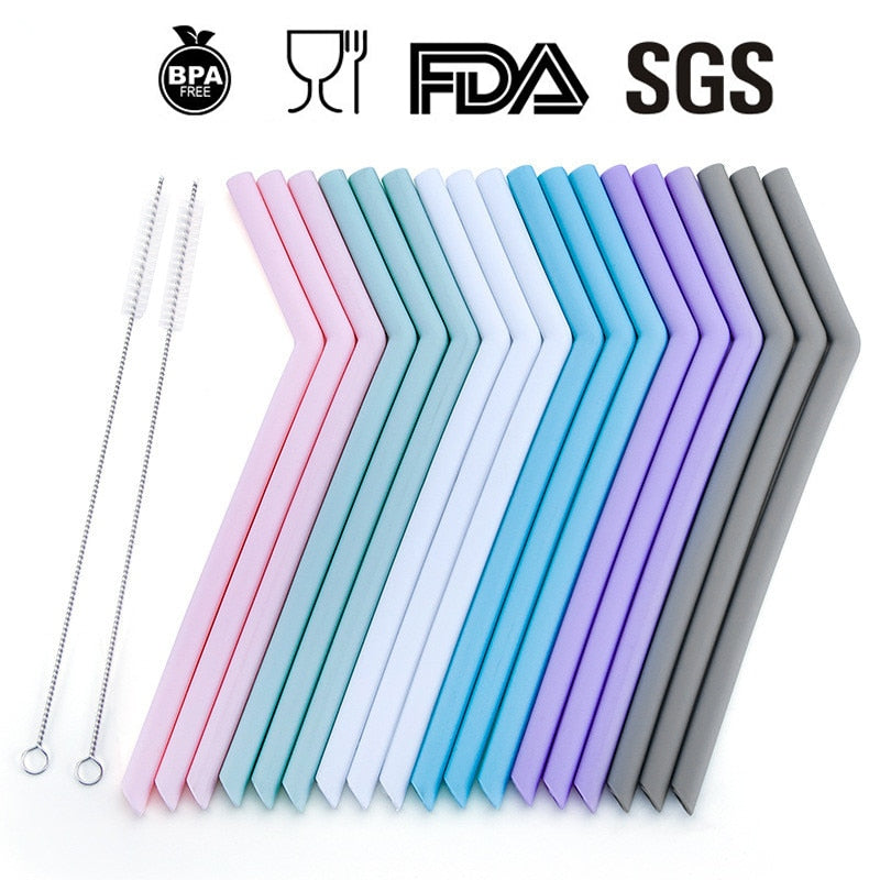 Eco food grade silicone reusable straw FDA certification
