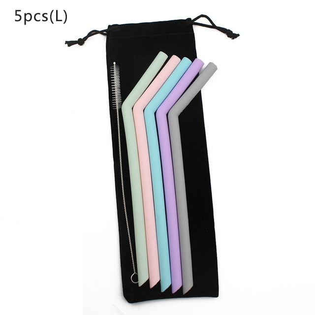 Eco food grade silicone reusable straw FDA certification