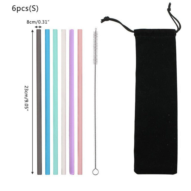 Eco food grade silicone reusable straw FDA certification