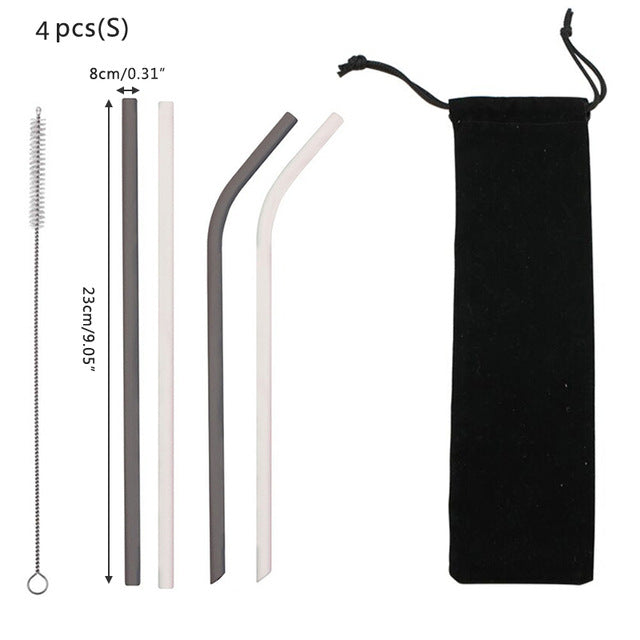 Eco food grade silicone reusable straw FDA certification