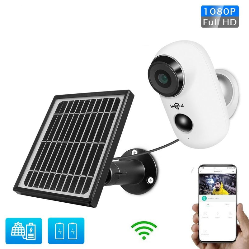 1080P Wifi Battery IP Camera Outdoor Solar Panel Wireless Rechargeable Camera Waterproof