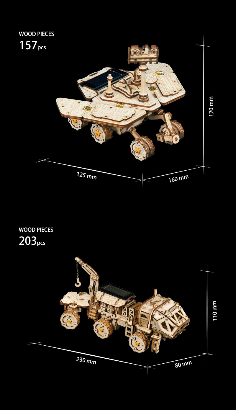 Robotime 4 Kind Moveable 3D Wooden Solar Space Hunting Puzzle Game Assembly Toy Gift for Children Teens Adult LS402