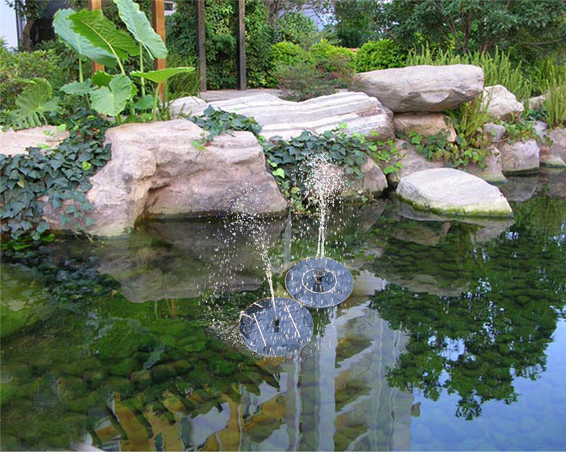 Round Solar Fountain Floating Water Fountain Fontaine For Garden Decoration Solar Fontein Pool Pond Waterfall