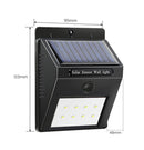 Solar Powered Wall 30 LED Outdoor  Waterproof light with PIR Motion Sensor