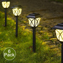 6 Pc /lot Solar Powered  Lamp Easy Install Durable Yard Decoration Waterproof Outdoor LED Bulb