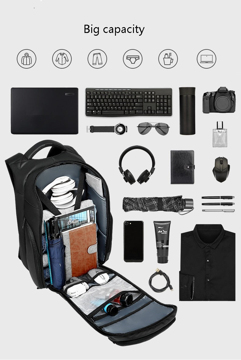 Waterproof Laptop Backpack 15.6 15 16 inch men Large Backpack Outdoor Travel Multi-function