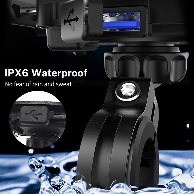 Mobile Phone Holder Motorcycle Smartphone for  Motorbike Handlebar Mount with Wireless Charger