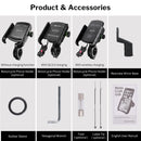 Mobile Phone Holder Motorcycle Smartphone for  Motorbike Handlebar Mount with Wireless Charger