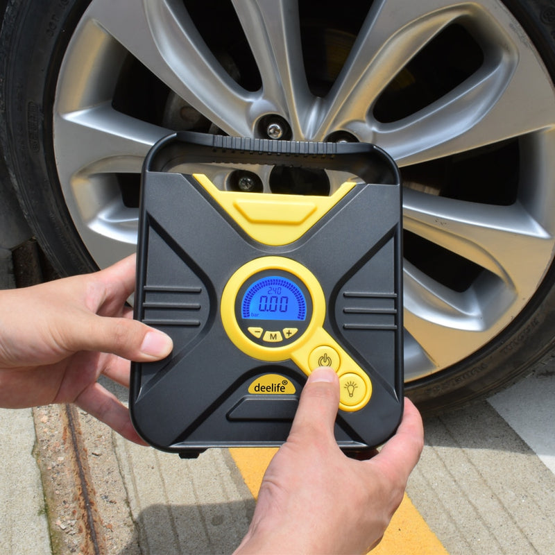 Digital Car Tire Inflatable Pump Auto Portable Air Compressor for Cars Wheel Tires Electric 12V Mini Tyre Inflator