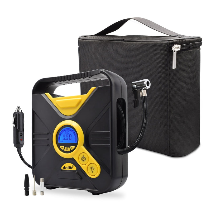 Digital Car Tire Inflatable Pump Auto Portable Air Compressor for Cars Wheel Tires Electric 12V Mini Tyre Inflator