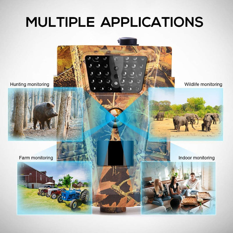 Trail Hunting Camera  Wild Surveillance 12MP 1080P HT001B  Night Version  Wildlife Scouting Cameras Photo Traps Track