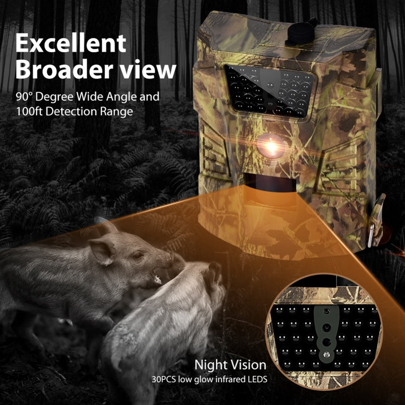 Trail Hunting Camera  Wild Surveillance 12MP 1080P HT001B  Night Version  Wildlife Scouting Cameras Photo Traps Track