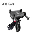 3.5-7 Inch Motorcycle Bicycle Phone Navigation Fixed Bracket Aluminum Alloy Phone Holder With USB Power Charger