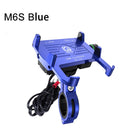 3.5-7 Inch Motorcycle Bicycle Phone Navigation Fixed Bracket Aluminum Alloy Phone Holder With USB Power Charger