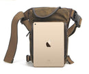 High Quality Men's Canvas Drop Leg Bag Military Motorcycle Multi-purpose Messenger Shoulder Bags Belt Hip Bum Waist Fanny Pack