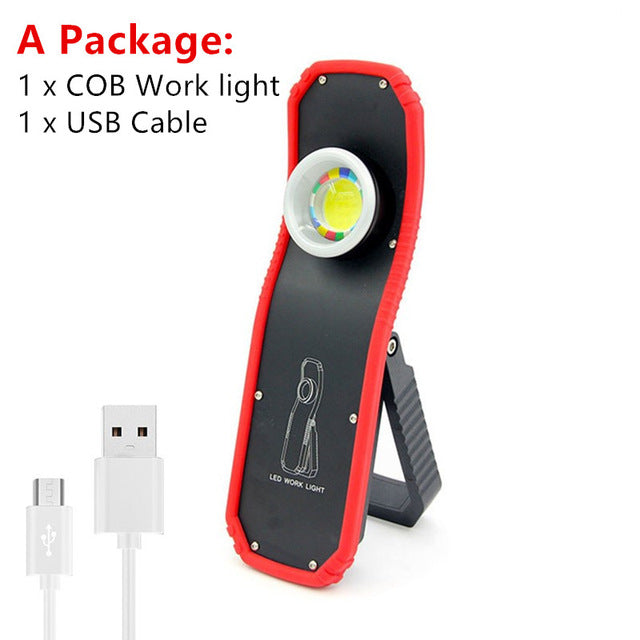 60w Portable Flashlight Torch USB Rechargeable LED Work Light Magnetic
