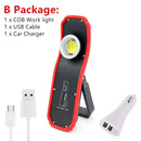 60w Portable Flashlight Torch USB Rechargeable LED Work Light Magnetic