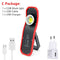 60w Portable Flashlight Torch USB Rechargeable LED Work Light Magnetic