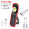 60w Portable Flashlight Torch USB Rechargeable LED Work Light Magnetic