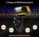 Car MP3 Player Bluetooth Car Kit FM Transmitter Modulator with Color Screen AUX Auto Music Adapter QC 3.0 USB Charger