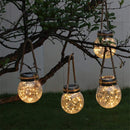 LED Solar Fairy Light Powered Mason Jar Lights for Outdoor Patio Party Wedding Garden Courtyard Decorative Led Lamps